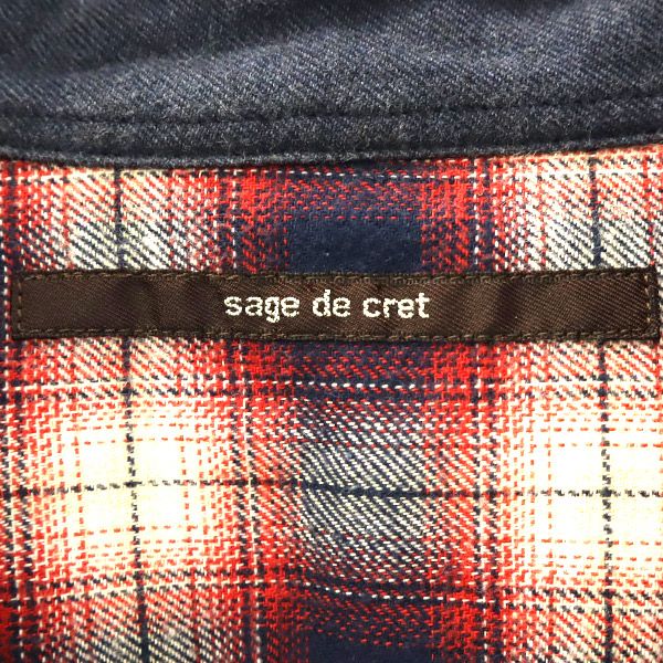 sage de cret サージュデクレ チェック柄 長袖 ネルシャツ XL メンズ