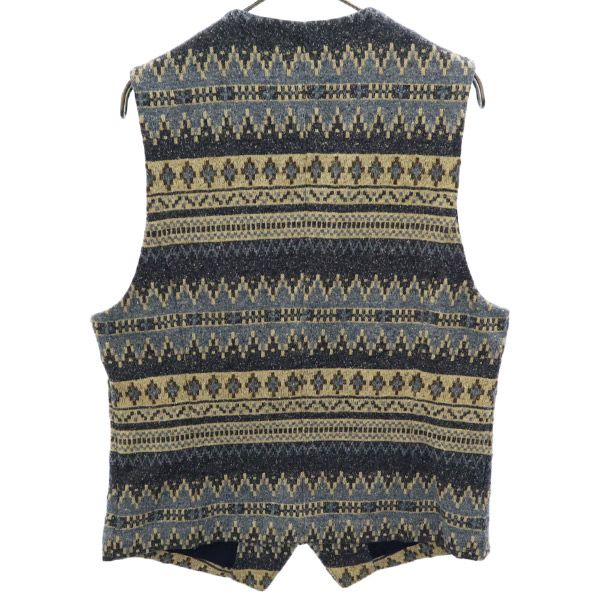 シップスジェットブルー 総柄 ニットベスト S ブルー系 SHIPS JET BLUE メンズ