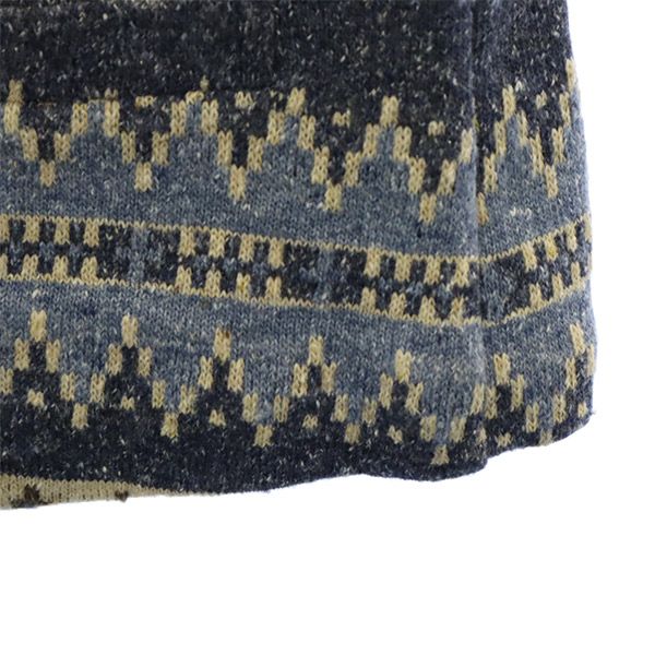 シップスジェットブルー 総柄 ニットベスト S ブルー系 SHIPS JET BLUE メンズ