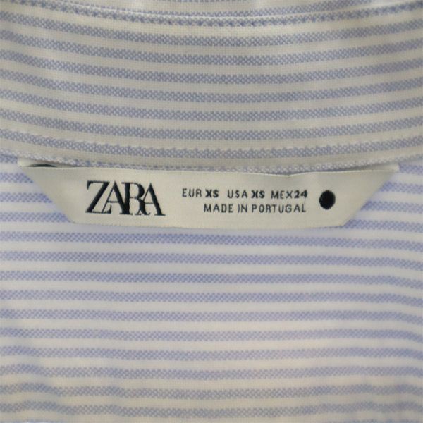 ザラ ストライプ 長袖 ボタンダウンシャツ XS ZARA レディース