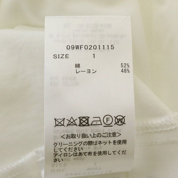 ミラオーウェン 半袖 Tシャツライクギャザーボリューム ワンピース 1 ホワイト Mila Owen 09WFO201115 レディース