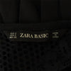 ザラベーシック レース 7分袖 ロングワンピース S ブラック ZARA BASIC レディース