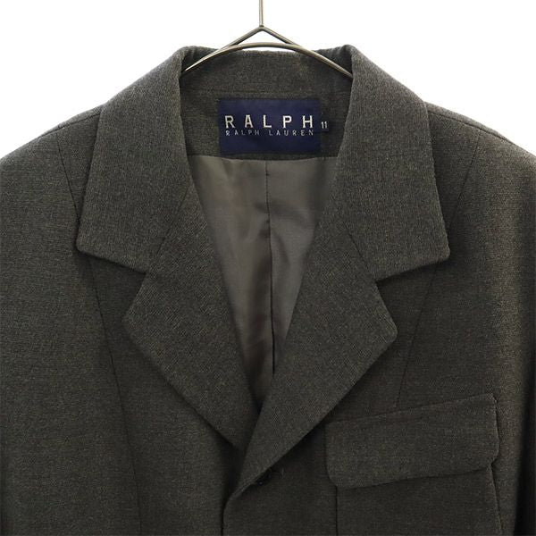 RALPH RALPH LAUREN ラルフ ラルフローレン ウール100％ テーラードジャケット 11 グレー レディース