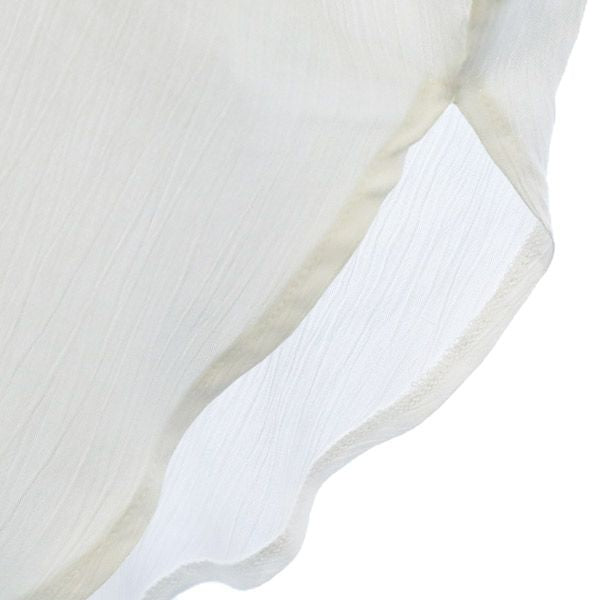 未使用 Agawd アガウド 長袖 ノーカラー シャツ M ホワイト オーバーシルエット レディース