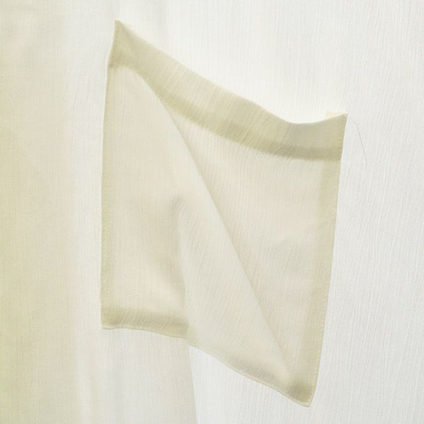 未使用 Agawd アガウド 長袖 ノーカラー シャツ M ホワイト オーバーシルエット レディース