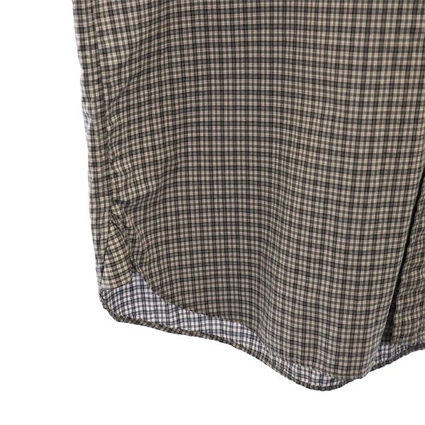 ツモリチサト チェック 長袖 ボタンダウンシャツ 2 グレー TSUMORI CHISATO メンズ