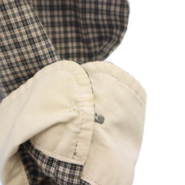 ツモリチサト チェック 長袖 ボタンダウンシャツ 2 グレー TSUMORI CHISATO メンズ