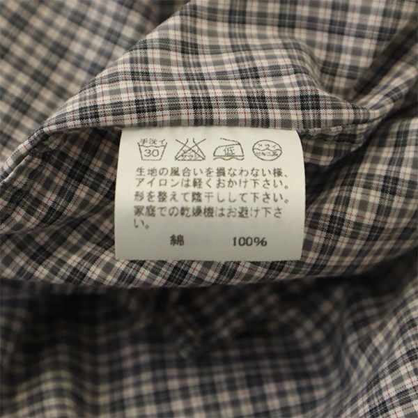 ツモリチサト チェック 長袖 ボタンダウンシャツ 2 グレー TSUMORI CHISATO メンズ