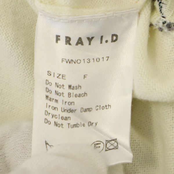 フレイアイディー レース 長袖 ミニワンピース F ホワイト FRAY I.D FWNO131017 レディース