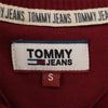 トミー ジーンズ ロゴ刺繍 長袖 ミニワンピース S レッド Tommy Jeans チュニック プリント レディース