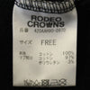 ロデオクラウンズワイドボウル プリント 長袖 膝丈ワンピース FREE ブラック RODEO CROWNS WIDE BOWL レディース