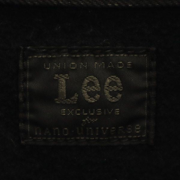 リー ナノユニバース コラボ デニムジャケット M ブラック Lee NANOUNIVERSE ジージャン レディース