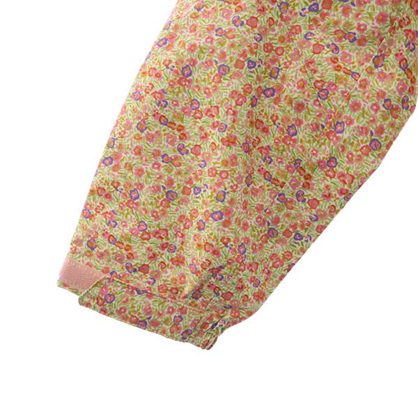 フォックスファイヤー アウトドア 花柄 長袖 マウンテンパーカー M ベージュ系 Foxfire 収納袋付き ロゴ刺繍 レディース