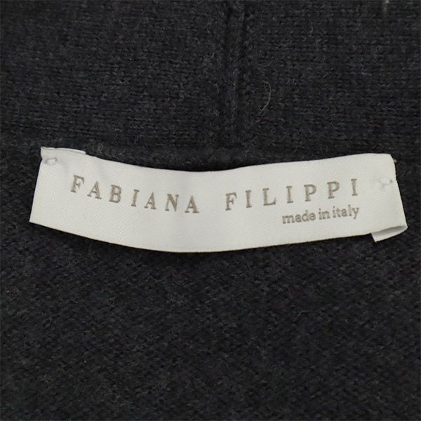 FABIANA FILIPPI ファビアナ フィリッピ イタリア製 長袖 ウールミックス カーディガン XS グレー レディース