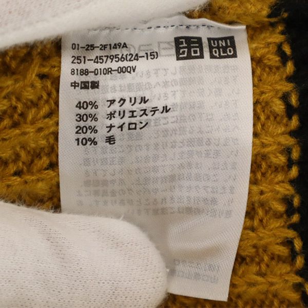 ユニクロ マルニ コラボ 長袖 ポップコーンニットVネック セーター 3XL UNIQLO MARNI ビッグサイズ レディース