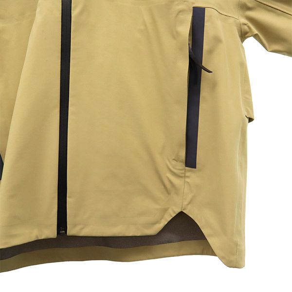 adidas アディダス MYSHELTER ロゴプリント ナイロン混 マイシェルター レイン ジャケット M ベージュ メンズ