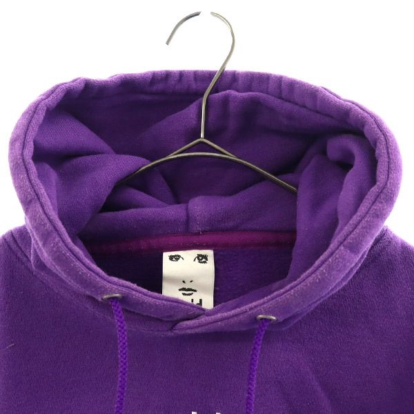エックスガール ロゴ刺繍 長袖 スウェットパーカー 2 パープル X-girl プルオーバー トレーナー レディース