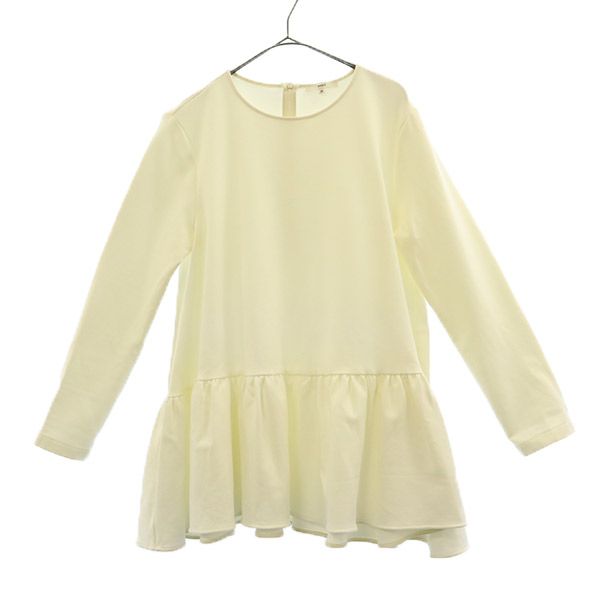 yori ヨリ 長袖 ティアードギャザー ブラウス 38 ホワイト レディース