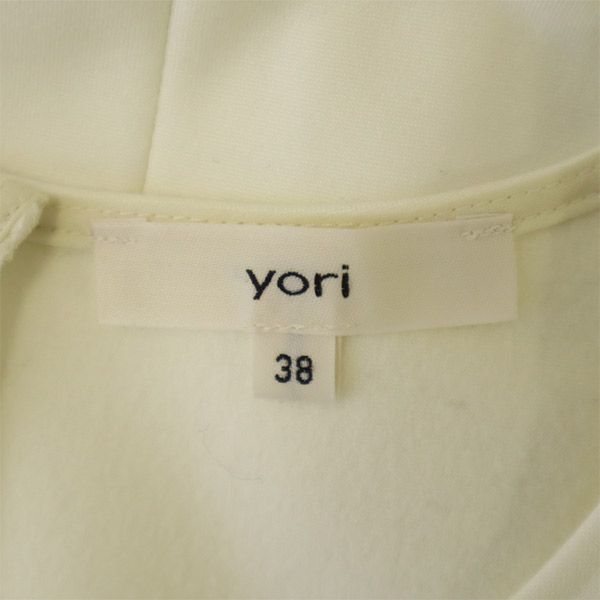 yori ヨリ 長袖 ティアードギャザー ブラウス 38 ホワイト レディース