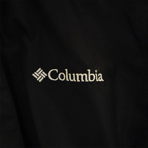 Columbia コロンビア アウトドア ロゴ刺繍 ナイロンジャケット S ブラック レディース