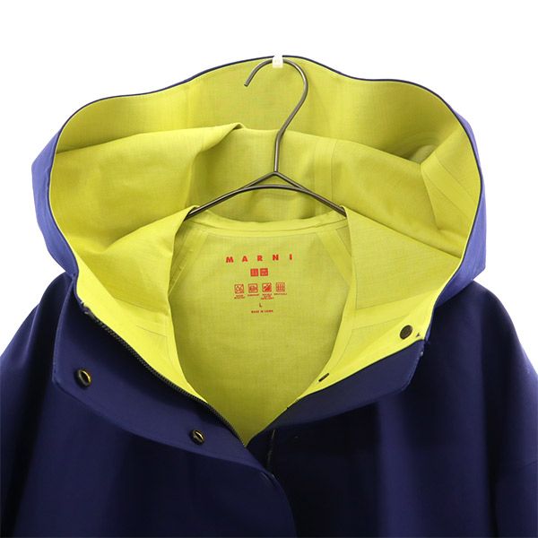 UNIQLO ユニクロ マルニ コラボ ブロックテックハーフ コート L ブルー MARNI レディース