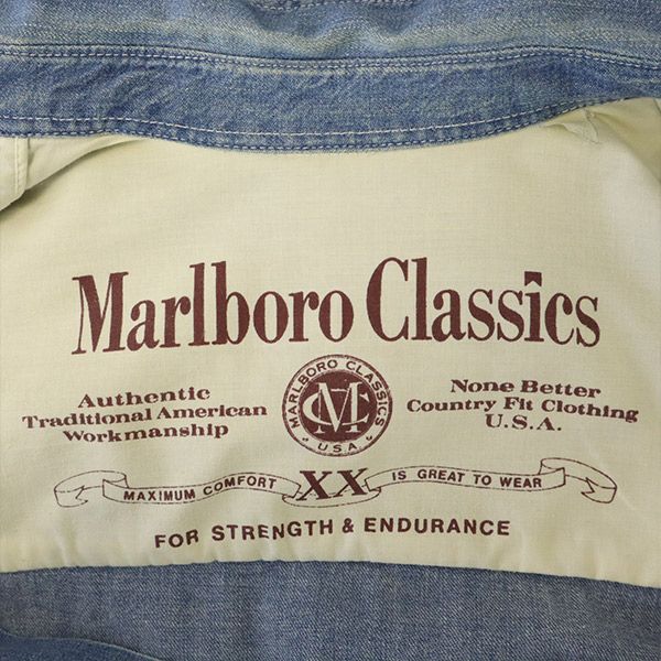 マルボロクラシックス 長袖 デニムシャツ XS ブルー Marlboro Classics メンズ