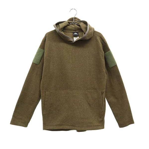 EQP TACTICAL イーキューピータクティカル 日本製 ワッペン 長袖 スウェットパーカー S カーキ プルオーバー トレーナー メンズ