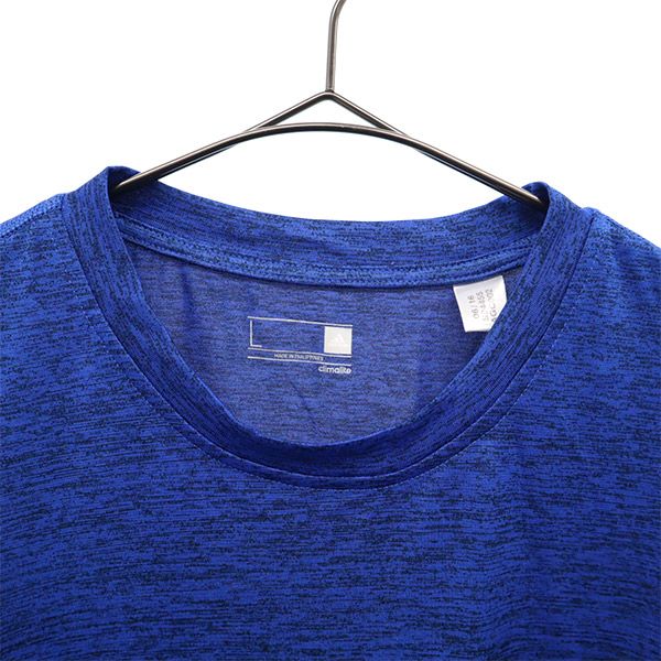 アディダス 総柄 半袖 Tシャツ L ブルー adidas スポーツ トレーニング ウォームアップ メンズ