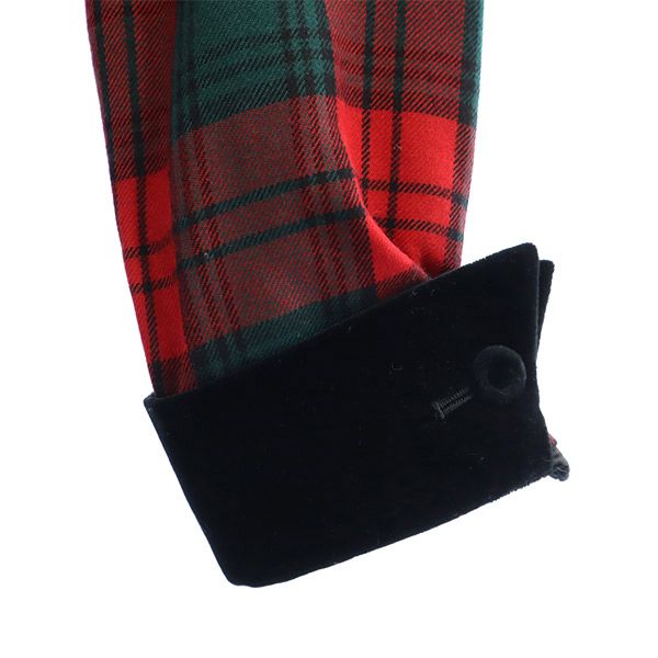 renoma レノマ 未使用 チェック 長袖 ウール 膝丈ワンピース 38 レッド系 タグ付き レディース