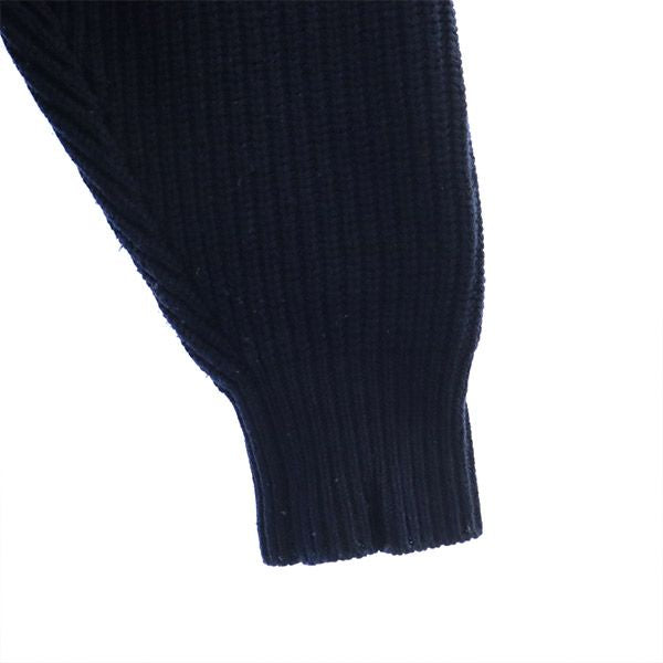 TOGA PULLA トーガ プルラ 長袖 ウールブレンド ハイネック デザイン セーター 36 ネイビー ニット レディース