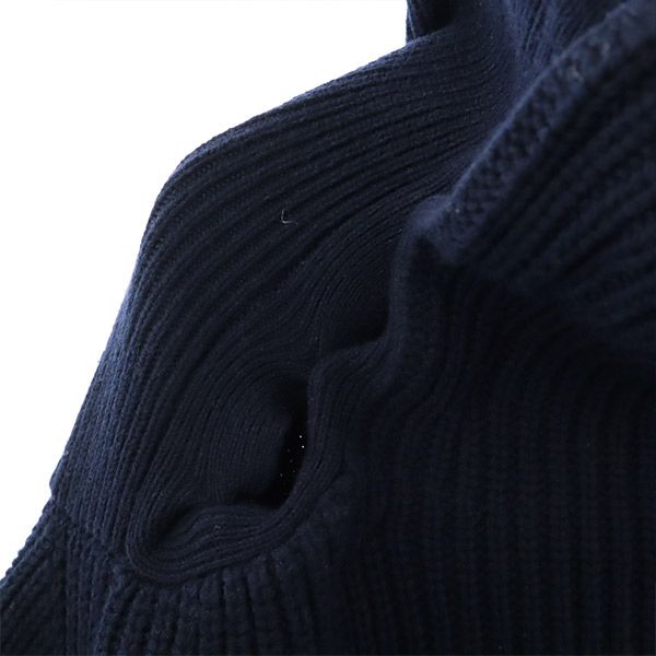 TOGA PULLA トーガ プルラ 長袖 ウールブレンド ハイネック デザイン セーター 36 ネイビー ニット レディース