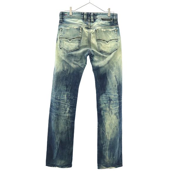 DIESEL ディーゼル イタリア製 ストレートデニムパンツ W27 ブルー ボタンフライ ジーパン SAFADO レディース
