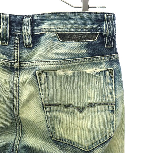 DIESEL ディーゼル イタリア製 ストレートデニムパンツ W27 ブルー ボタンフライ ジーパン SAFADO レディース