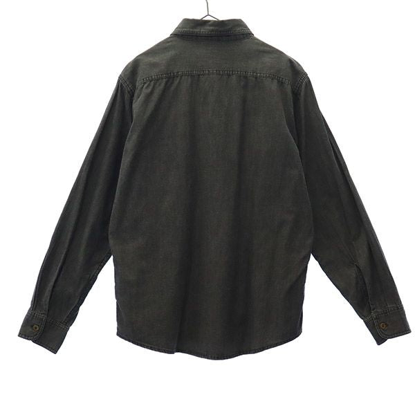 ロックス 長袖 コットンシャツ L グレー ROKX メンズ