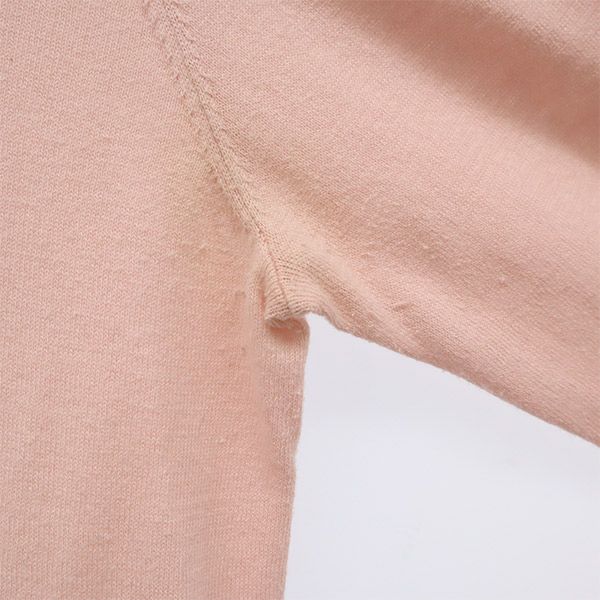 エヴェックス バイ クリツィア ロゴ刺繍 長袖 ニット カーディガン 40 ピンク EVEX by KRIZIA 三陽商会 レディース