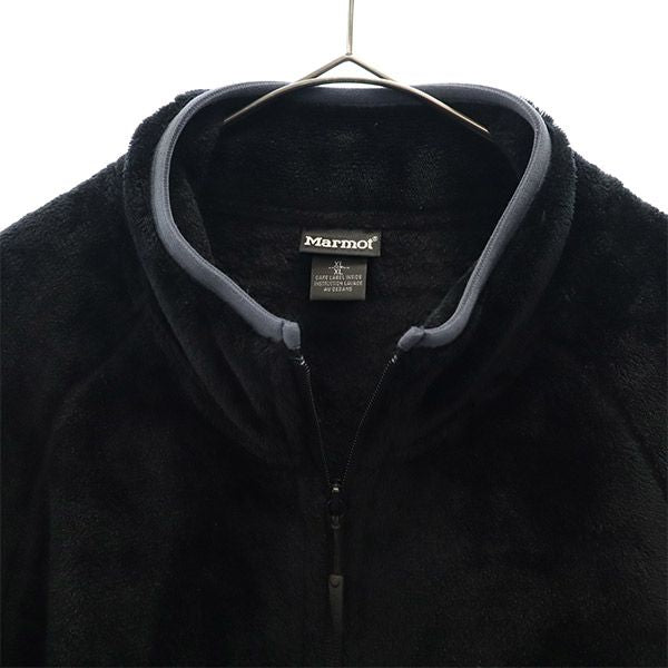 マーモット ロゴ刺繍 フリースジャケット XL ブラック MARMOT メンズ