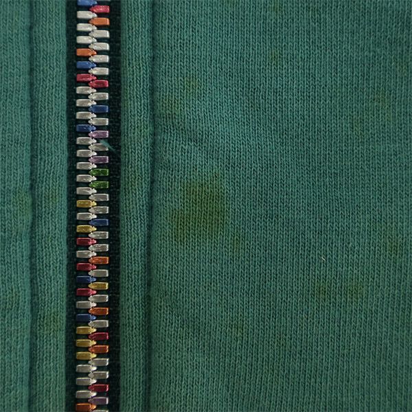 エックスガール ロゴプリント 長袖 ジップパーカー M グリーン X-girl スウェット レディース