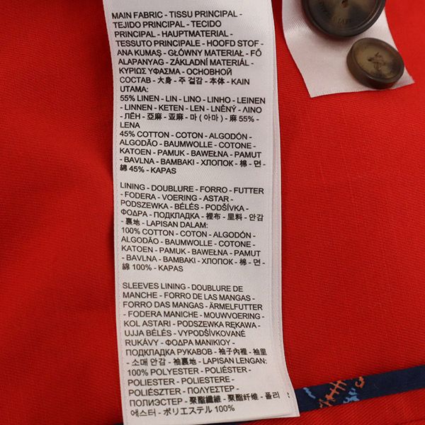 未使用 Levi's リーバイス ロゴプレート 1つボタン ジャケット XS レッド レディース