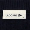 ラコステ 長袖 Vネック セーター 36 ネイビー LACOSTE ニット ロゴワッペン レディース