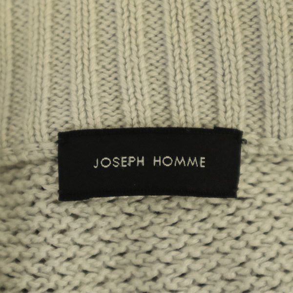 ジョゼフオム 長袖 ジップ セーター 48 グレー JOSEPH HOMME ニット メンズ