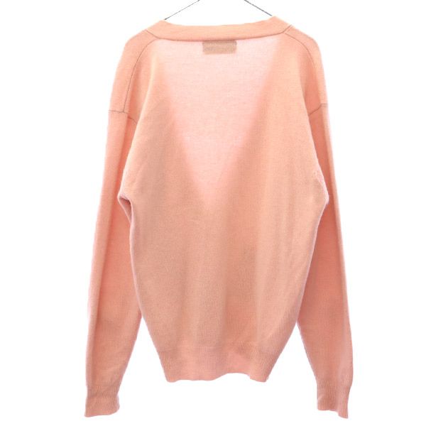 ピュアカシミア 長袖 カシミヤ100% ニット カーディガン L ピンク PURE CASHMERE レディース
