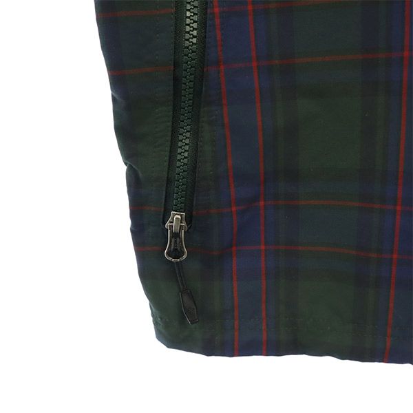 コロンビア アウトドア チェック ナイロンジャケット XXL グリーン系 Columbia フード付き ビッグサイズ ロゴ刺繍 メンズ