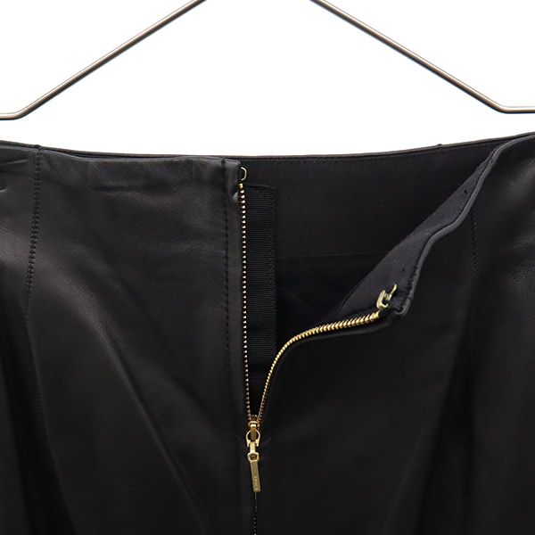 EPOCA エポカ 三陽商会 ラムレザー ロングスカート 40 ブラック レディース