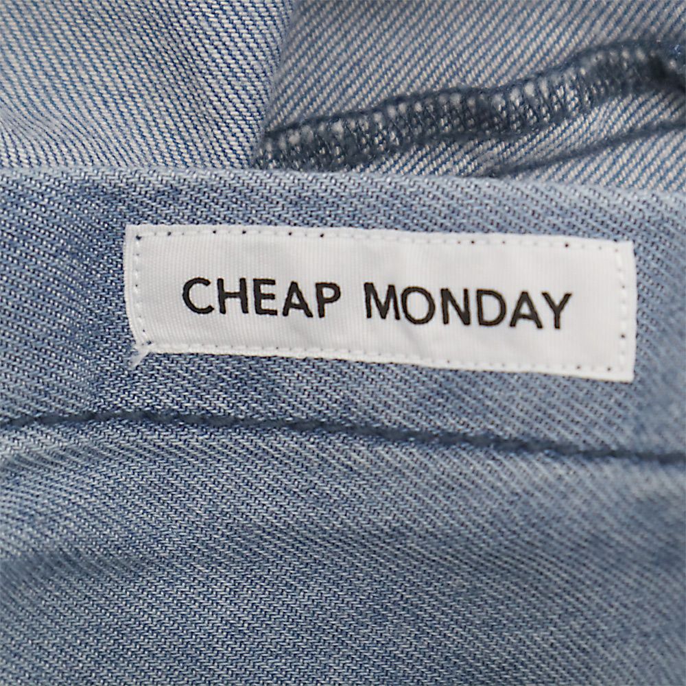 チープマンデー 長袖 デニム シャツワンピース 36 ブルー CHEAP MONDAY レディース