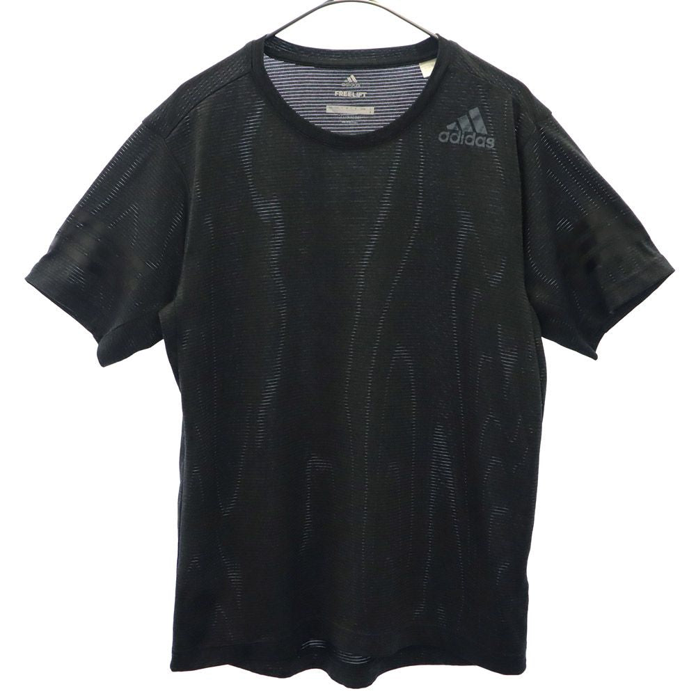 アディダス ボーダー トレーニング 半袖 ウェア S グレー adidas Tシャツ スポーツ ロゴプリント メンズ