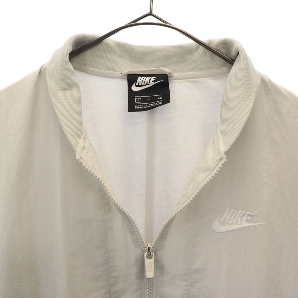 ナイキ ジップジャケット S ホワイト NIKE ロゴ刺繍 メンズ