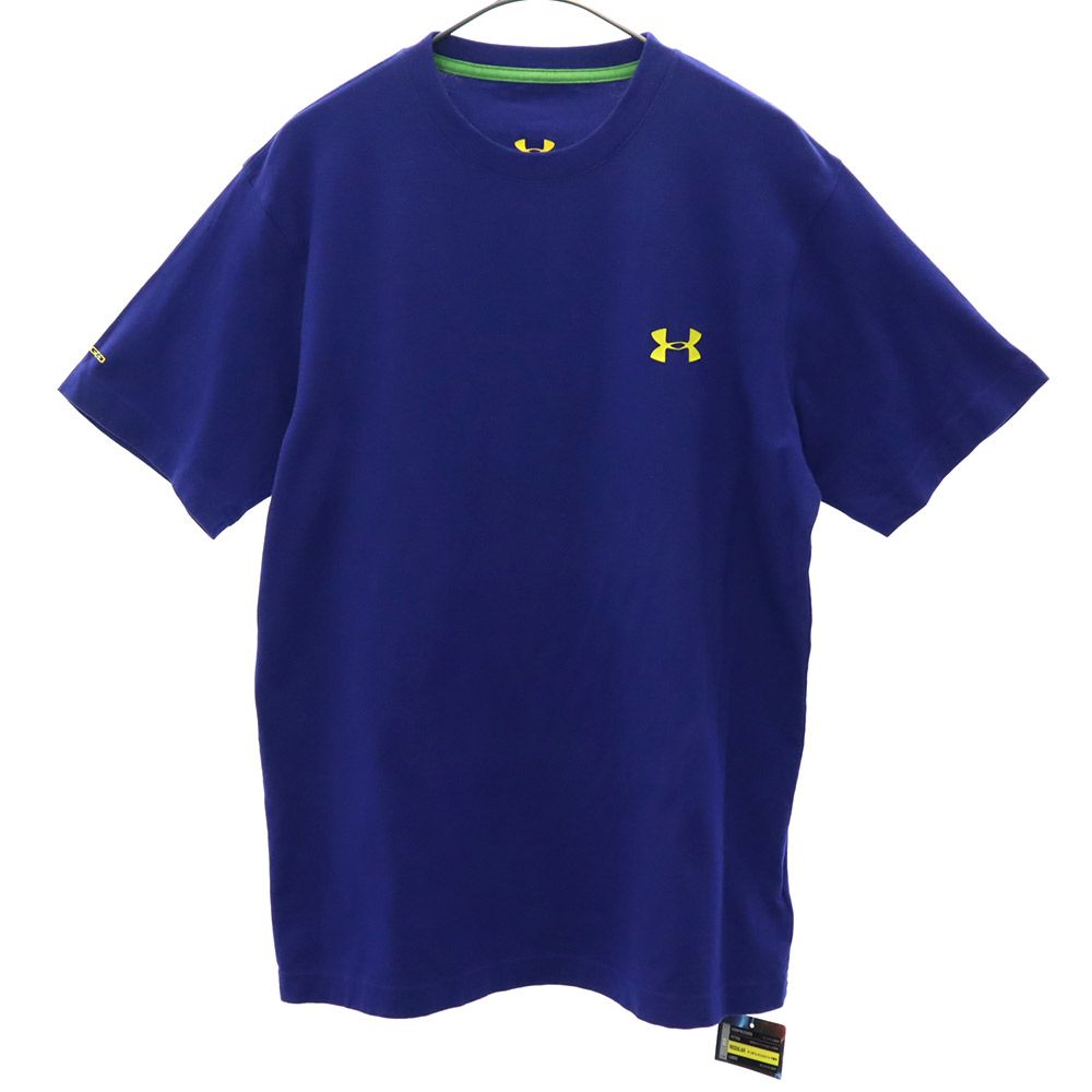 未使用 アンダーアーマー トレーニング 半袖 ウェア SM ブルー UNDER ARMOUR Tシャツ スポーツ ロゴプリント メンズ