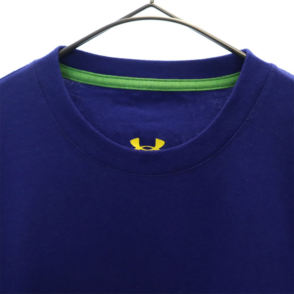 未使用 アンダーアーマー トレーニング 半袖 ウェア SM ブルー UNDER ARMOUR Tシャツ スポーツ ロゴプリント メンズ