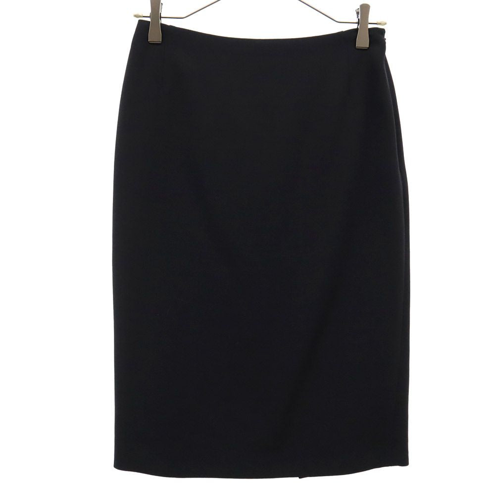 RALPH LAUREN COLLECTION ラルフローレン コレクション USA製 ウールブレンド ミディ丈 スカート 2 ブラック レディース