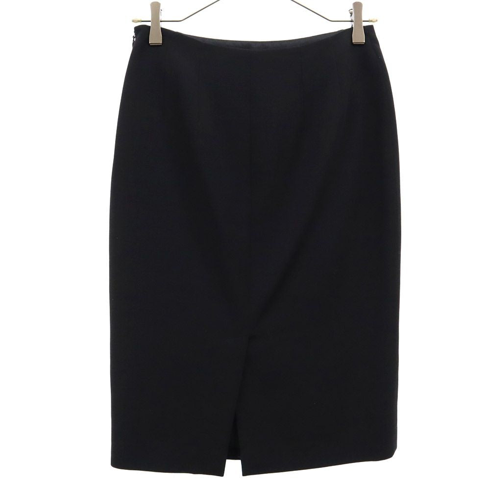 RALPH LAUREN COLLECTION ラルフローレン コレクション USA製 ウールブレンド ミディ丈 スカート 2 ブラック レディース